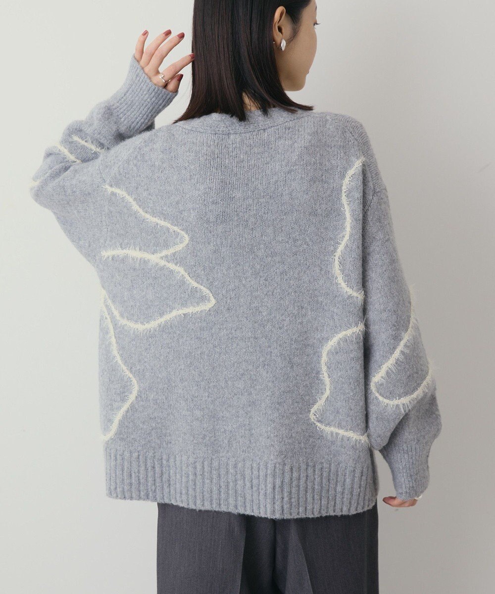 AMERICAN HOLIC ニュアンスライン柄Ｖネックカーディガン 