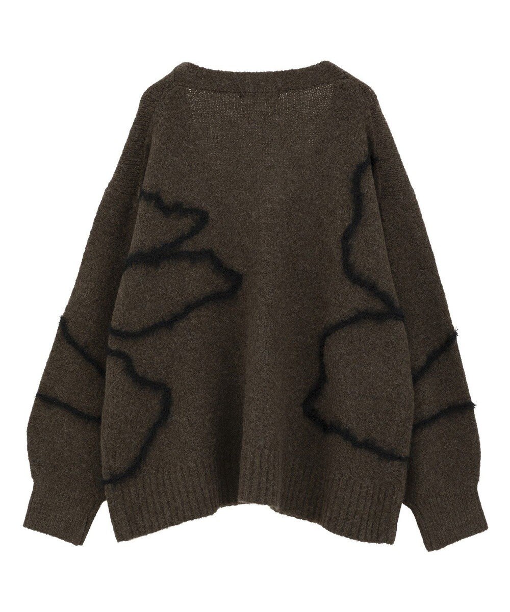 AMERICAN HOLIC ニュアンスライン柄Ｖネックカーディガン 