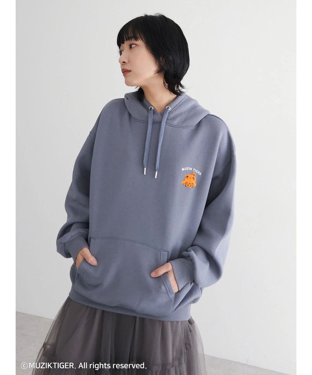 Green Parks ムジークタイガー／裏起毛刺しゅうフーディー 