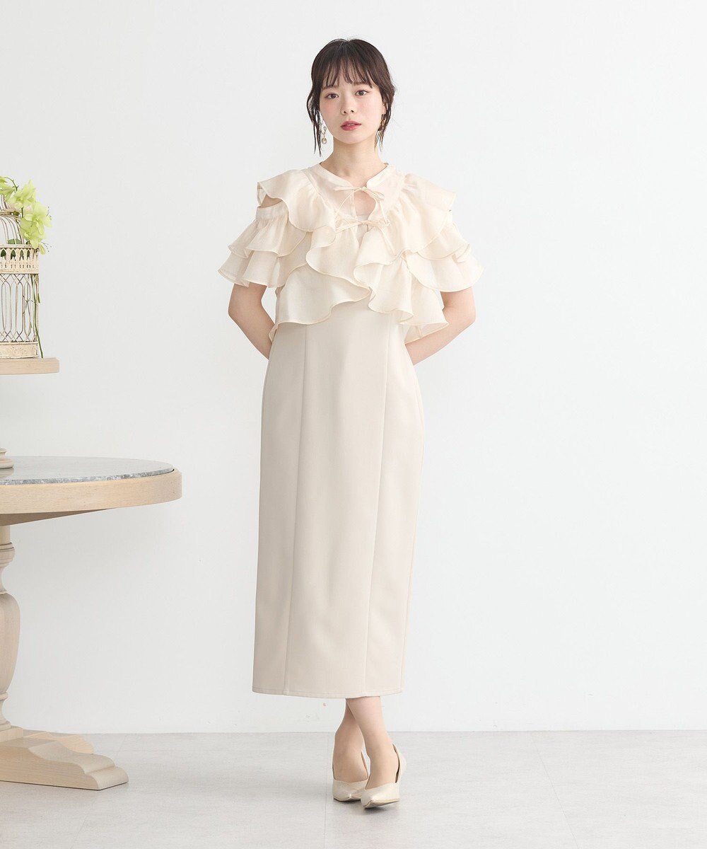 earth music&ecology SET2点フリルボレロ＋ナローワンピース 