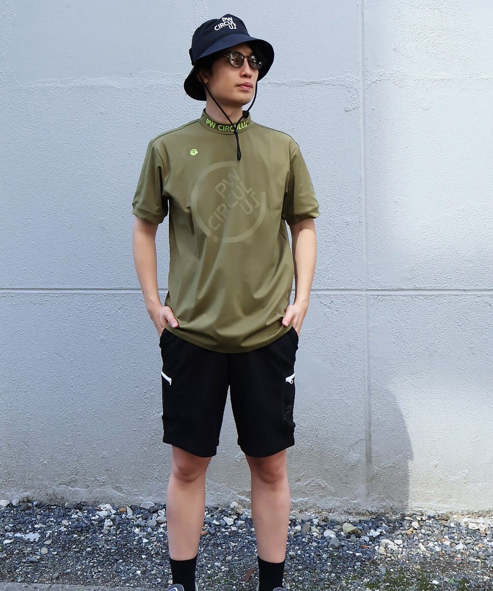PW CIRCULUS 【UVカット / 吸水速乾 / 伸縮性抜群】【MEN】バックメッシュ切り替えモックT 