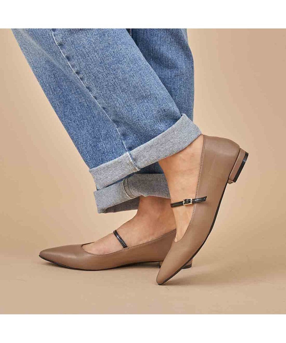 MODE ET JACOMO <carino>【レイン対応】配色ベルトメリージェーン 