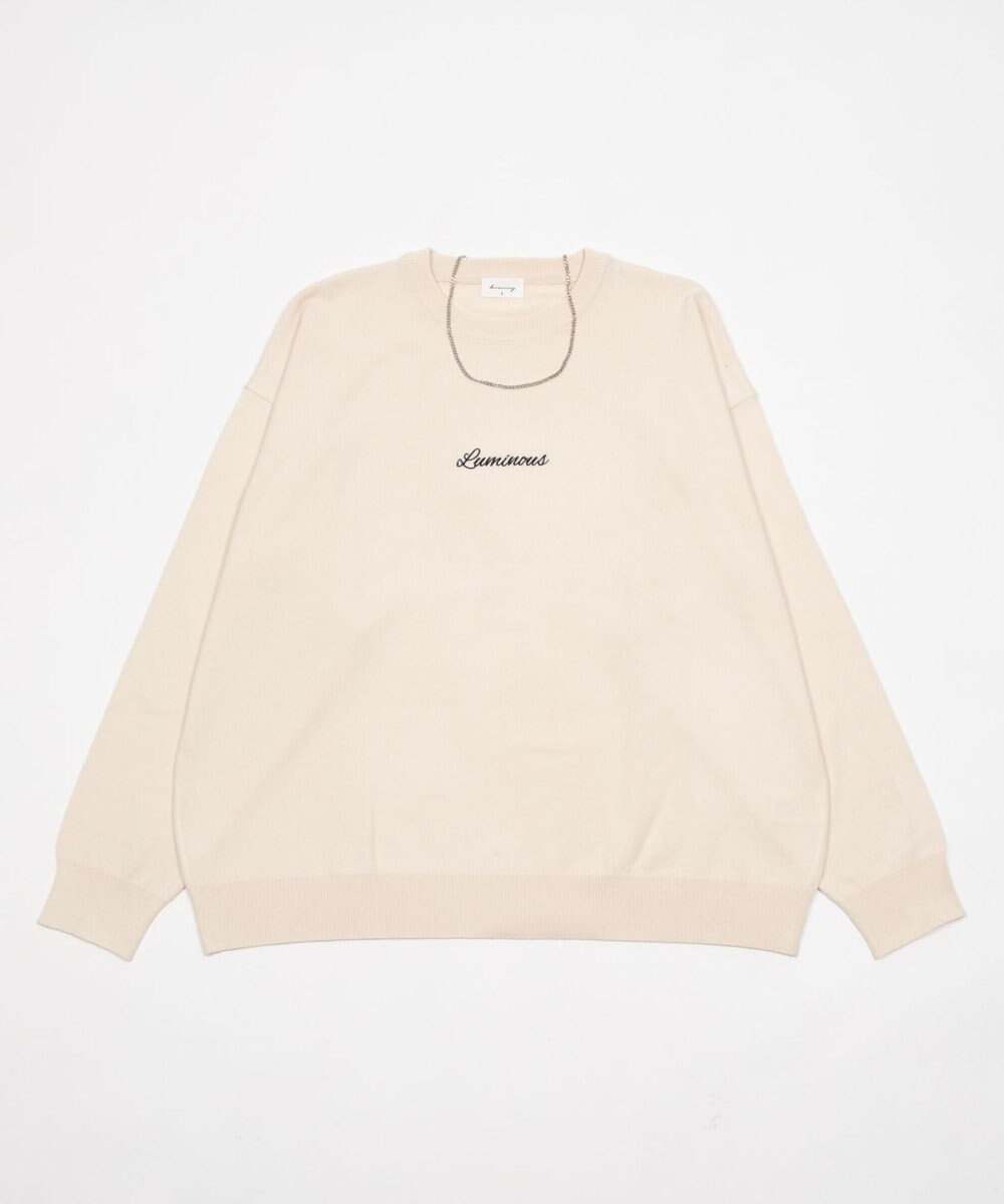 WEGO アクセ付きワンポイントニットプルオーバー（LS） 