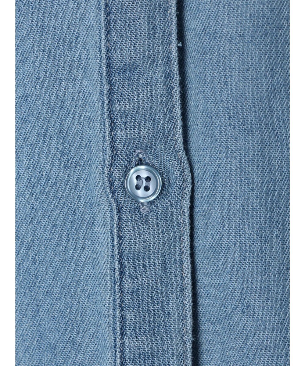 earth music&ecology ラッフル前開きデニムワンピース 