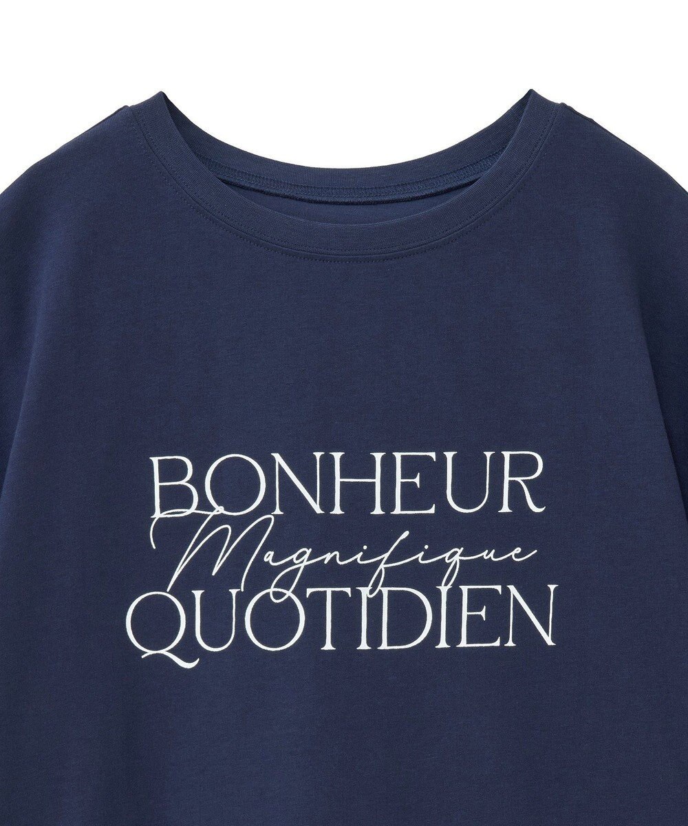 Green Parks フレンチスリーブ筆記体ロゴチュニック 