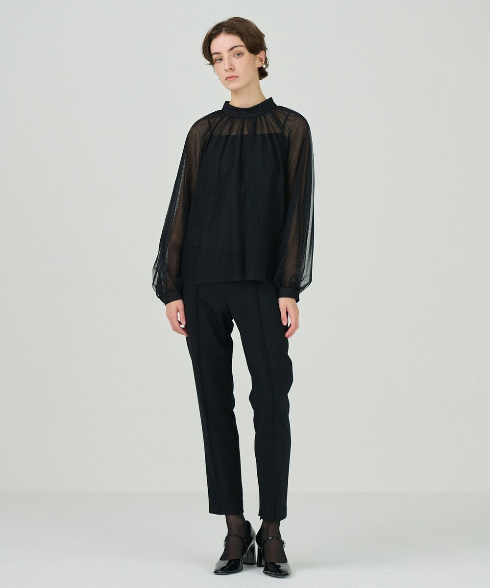 GRACE CONTINENTAL チュールハイネックトップ 