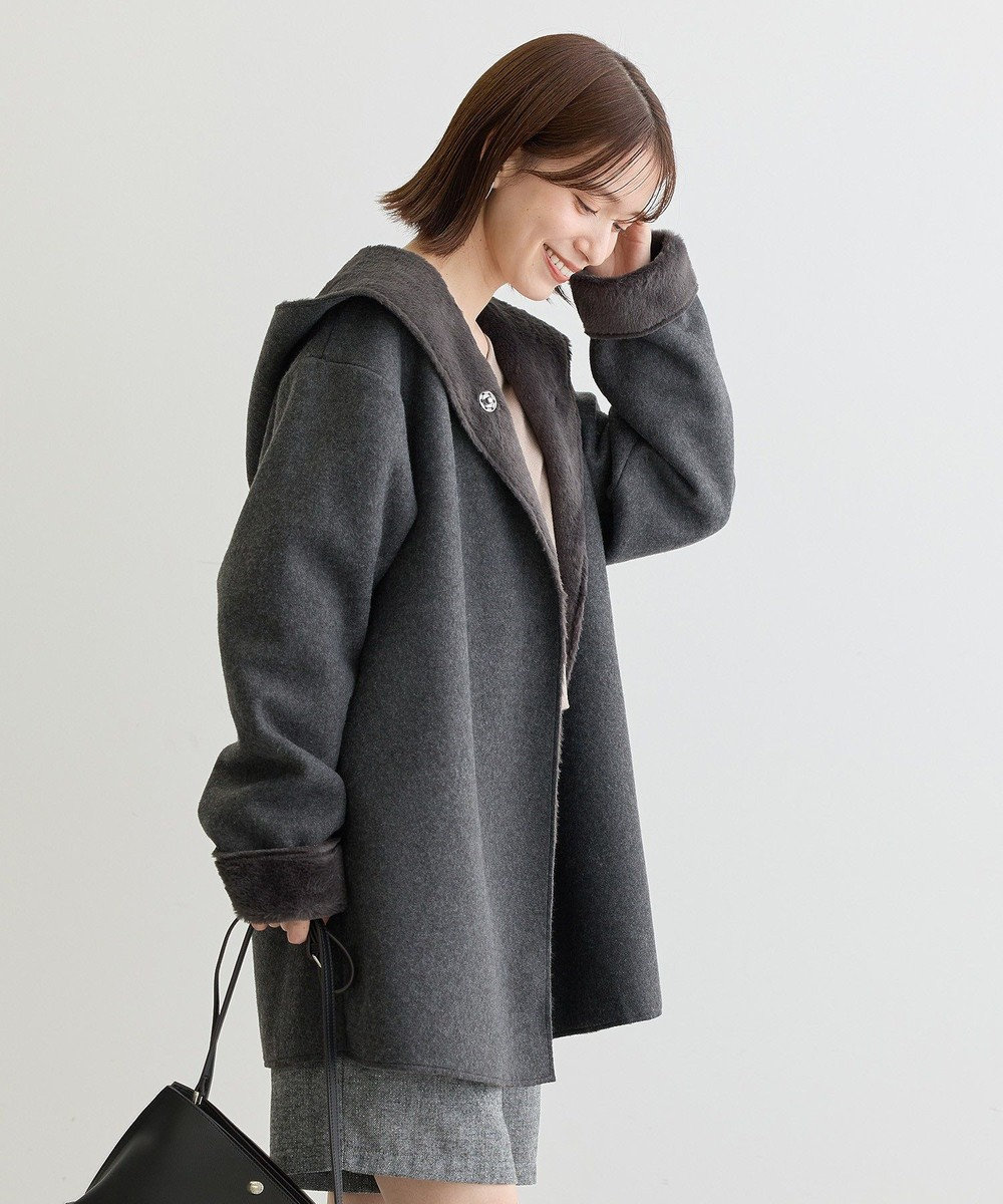 Green Parks フーディガウンコート 