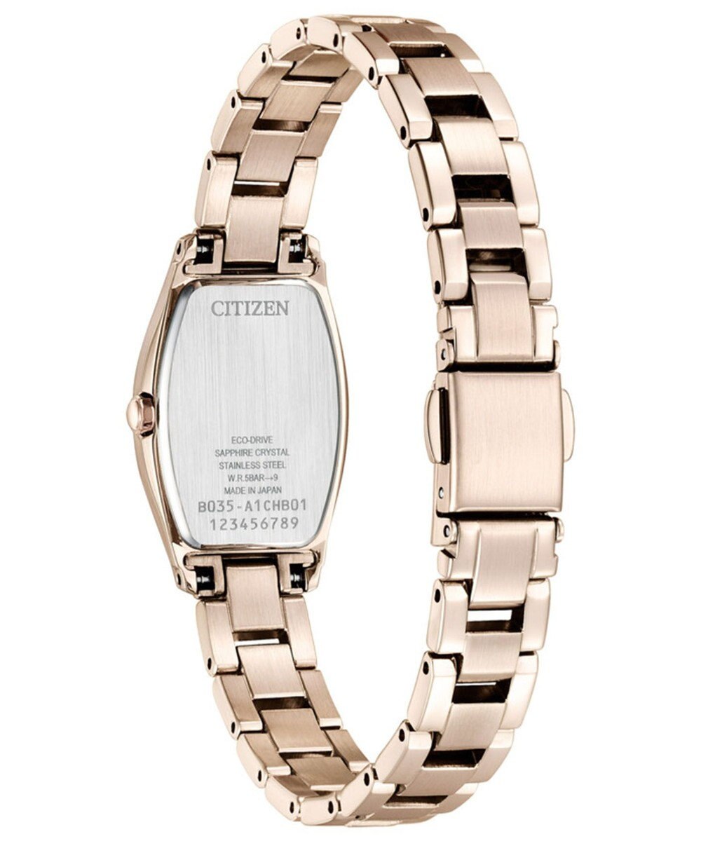CITIZEN 【電池交換不要】サクラカラーのトノー型ウオッチ 