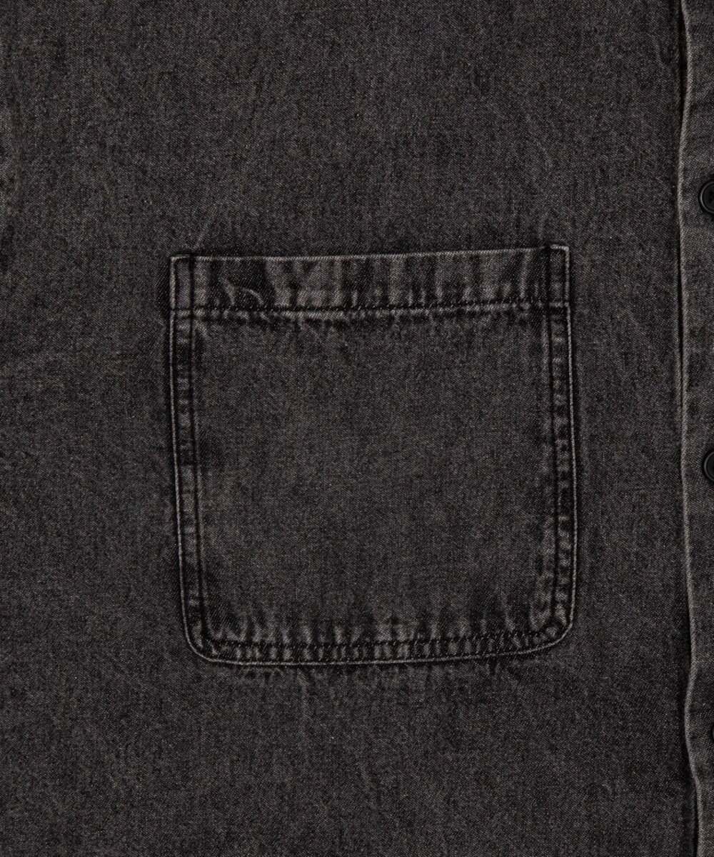 WEGO デニムフードシャツ（LS） 