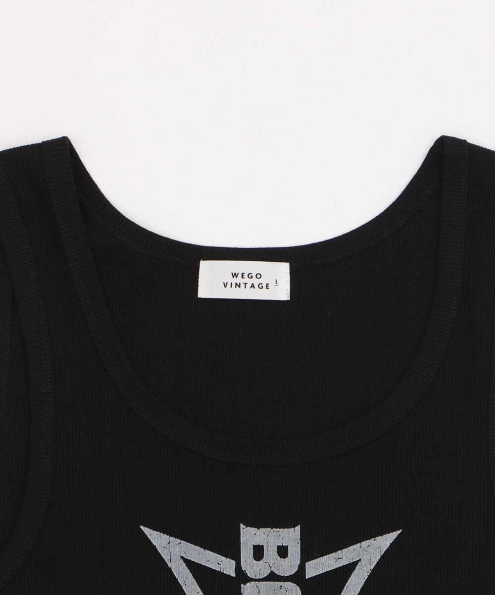 WEGO グラフィックリブタンクトップ 