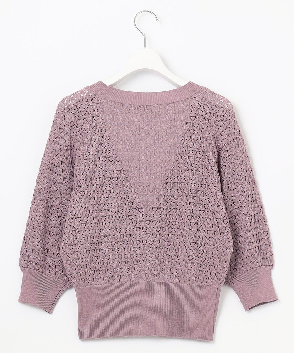 Feroux 【洗える】透かし編み カーディガン 