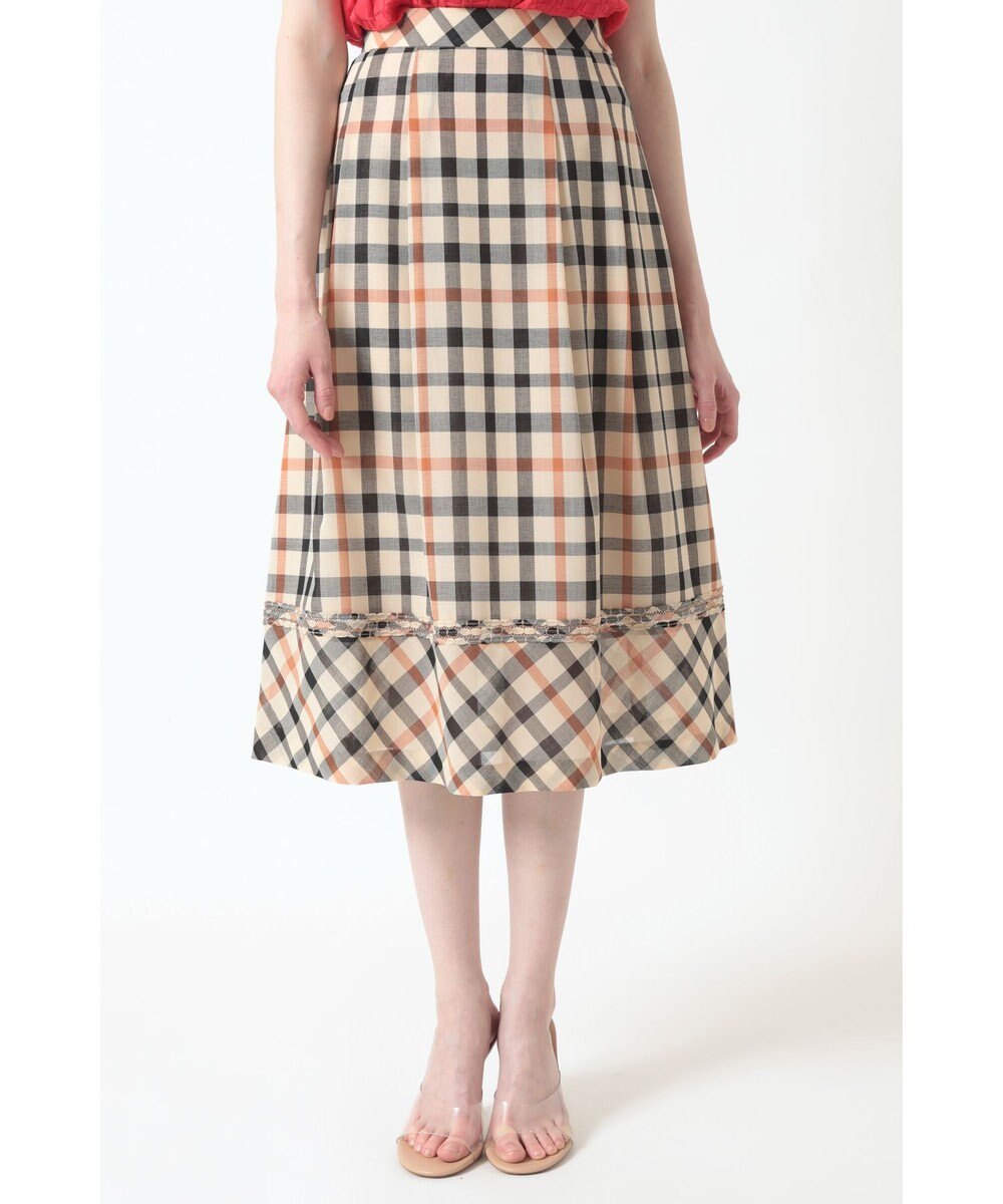 DAKS ウールボイル フレアスカート 