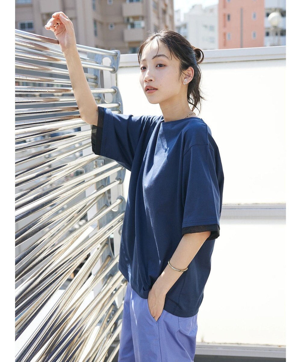 CRAFT STANDARD BOUTIQUE 【ＵＶカット】布帛切り替えプルオーバー 