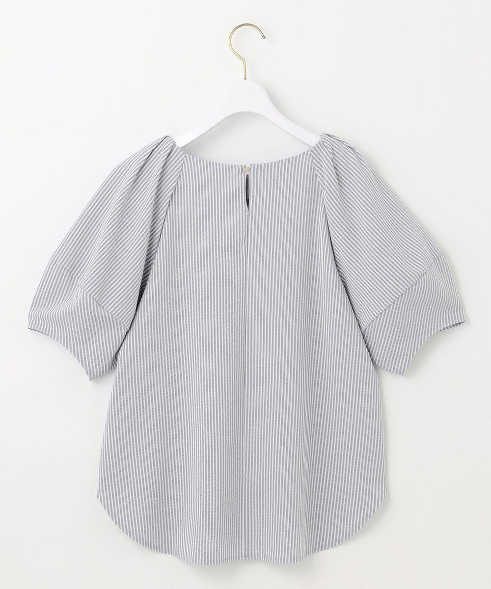 ANY SIS L 【洗える】ランタンスリーブサッカー ブラウス 