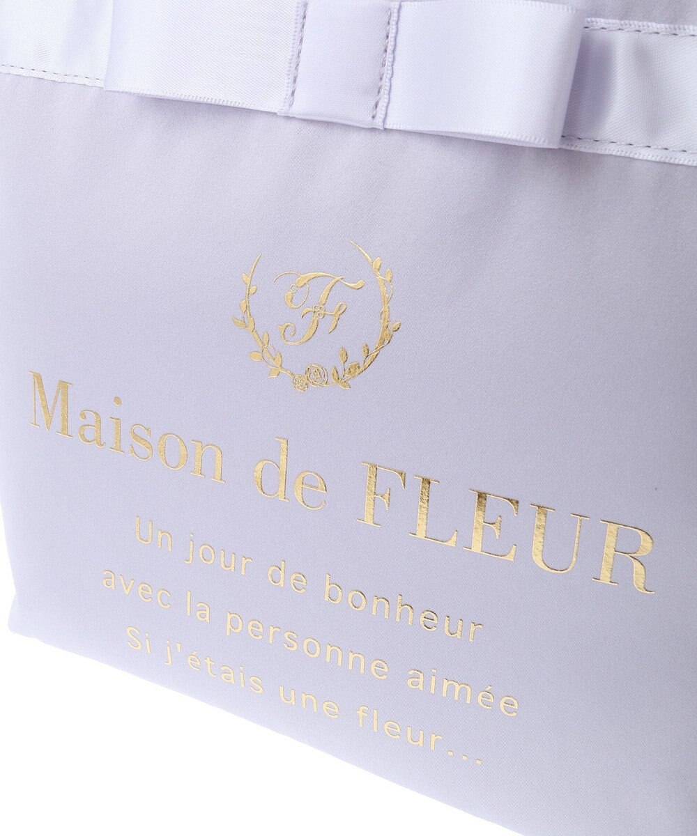 Maison de FLEUR ブランドロゴフリルハンドルトートSバッグ 