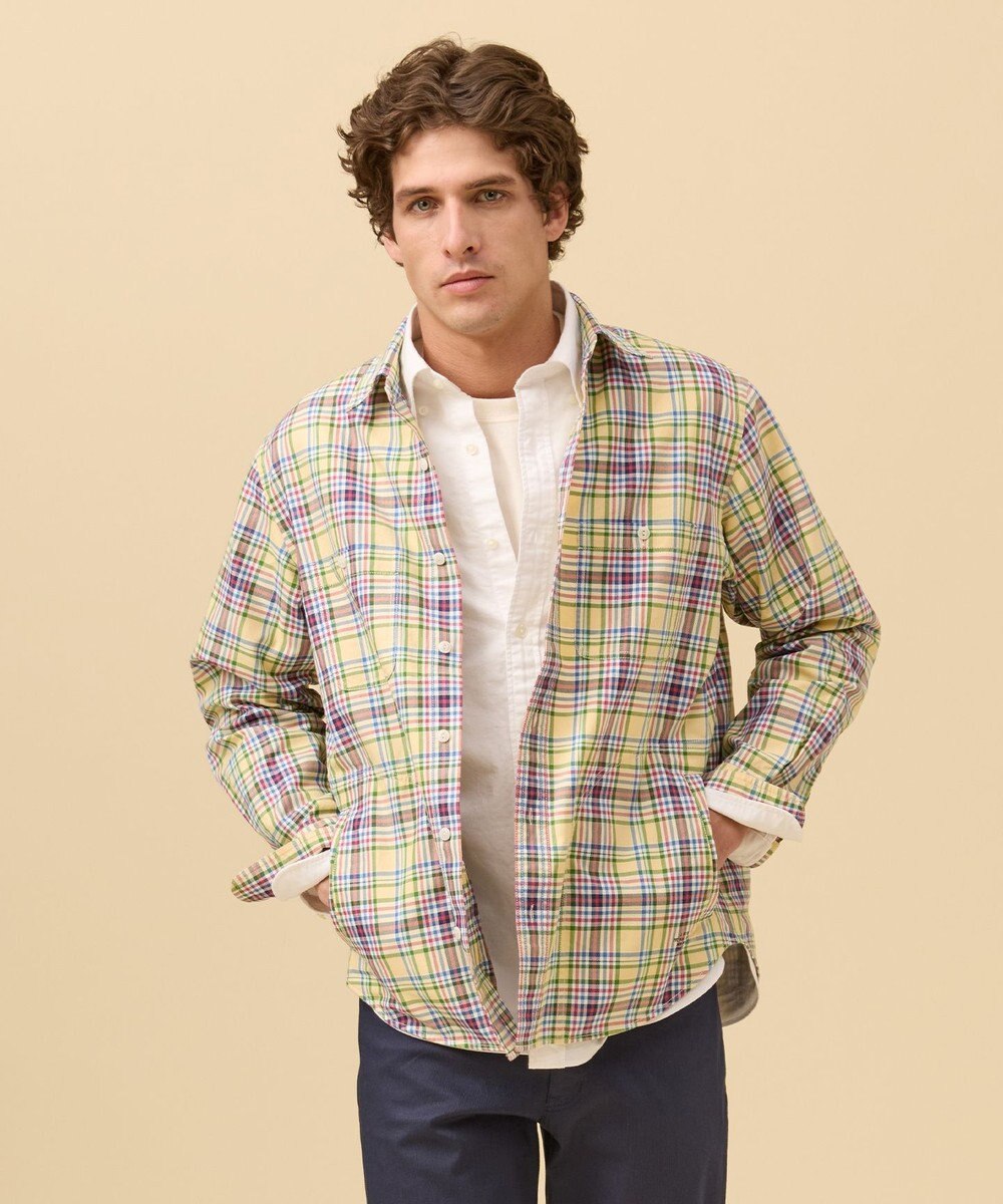 J.PRESS MEN オックスフォードマルチカラーチェック シャツブルゾン 