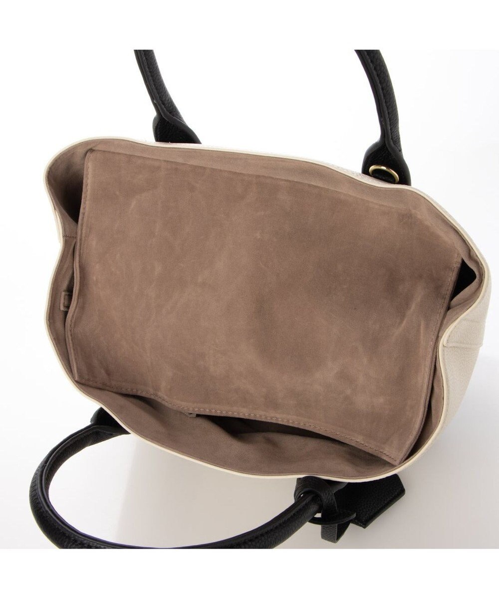 UNBILLION 【テレビ ドラマ着用アイテム】cachecache ショルダー付きパーテーション合成皮革トート 