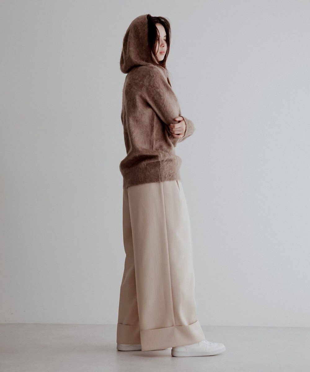 CRAFT STANDARD BOUTIQUE フードストール付きニットプルオーバー 