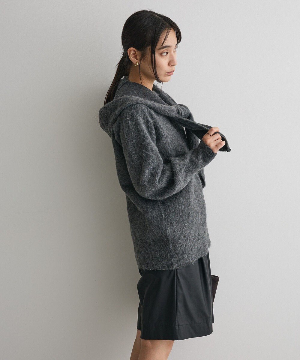 CRAFT STANDARD BOUTIQUE フードストール付きニットプルオーバー 