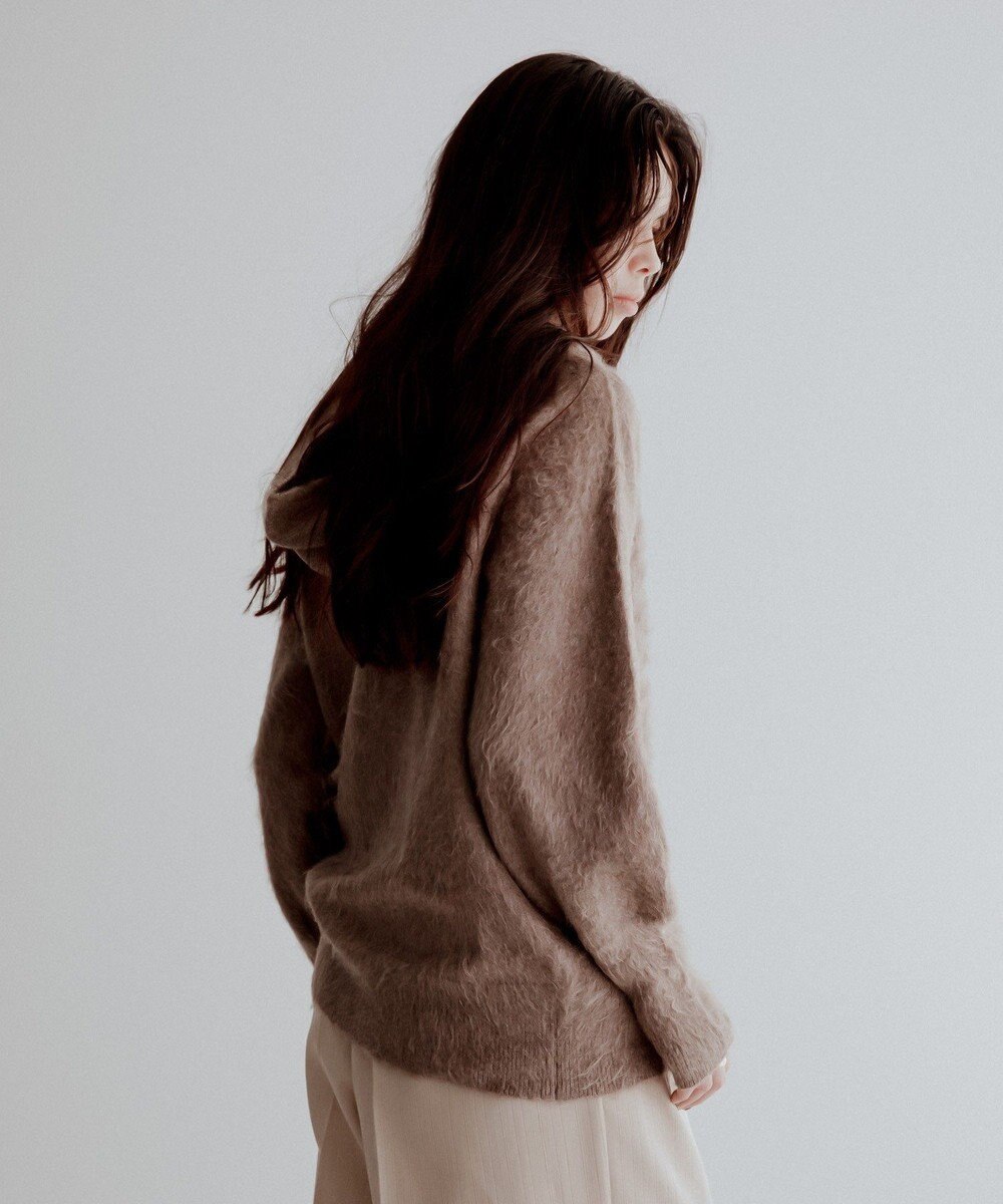 CRAFT STANDARD BOUTIQUE フードストール付きニットプルオーバー 