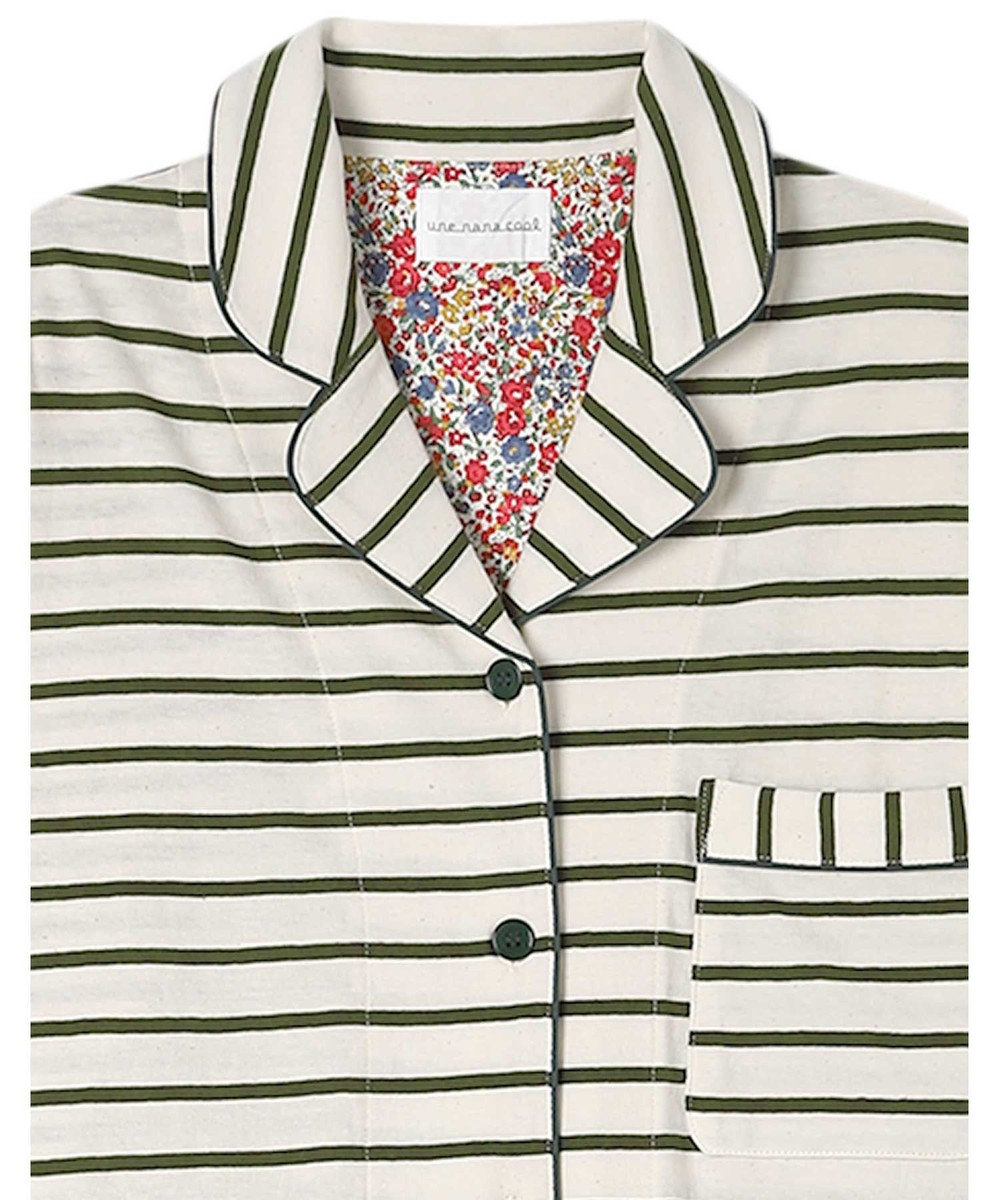 une nana cool 【綿100%】コットンボーダーパジャマ MADE WITH LIBERTY FABRIC 