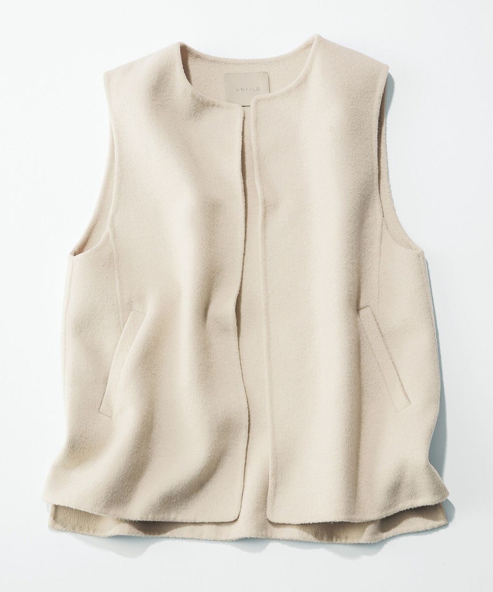 UNFILO 【撥水】ウール混リバー ジレ 