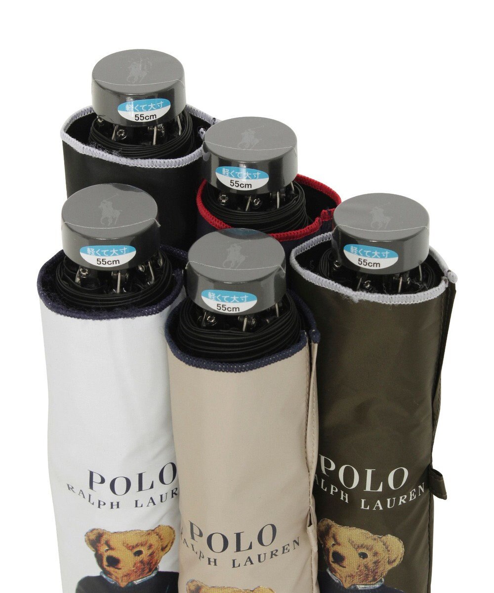 MOONBAT 【遮光率100％/遮熱/UV/軽量】POLO RALPH LAUREN（ポロ ラルフローレン）晴雨兼用日傘  ポロベア 折りたたみ傘 ユニセックス 