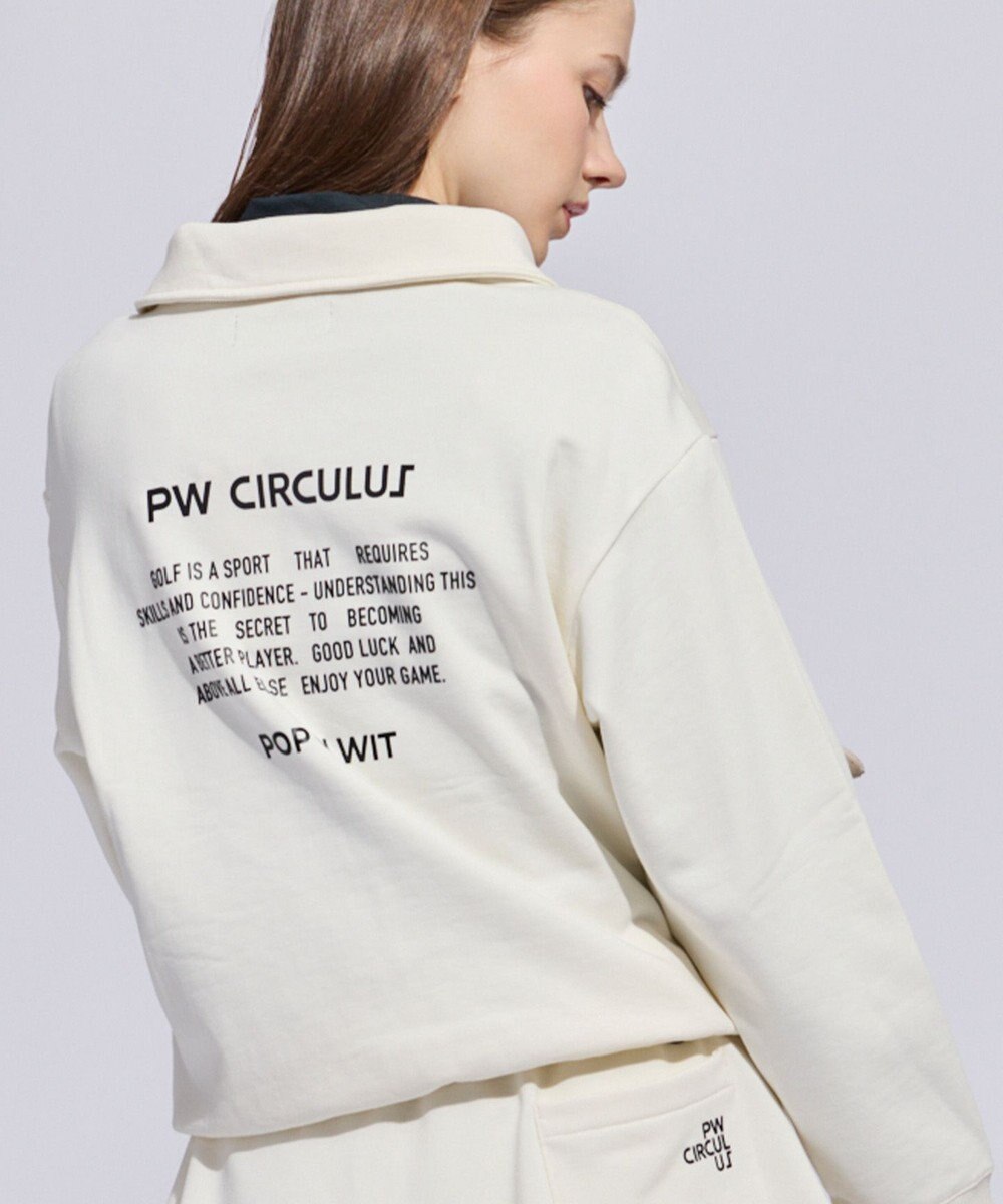 PW CIRCULUS 【WOMEN】ハーフジップ 裏毛スウェットトップス ゴルフウェア レディース 