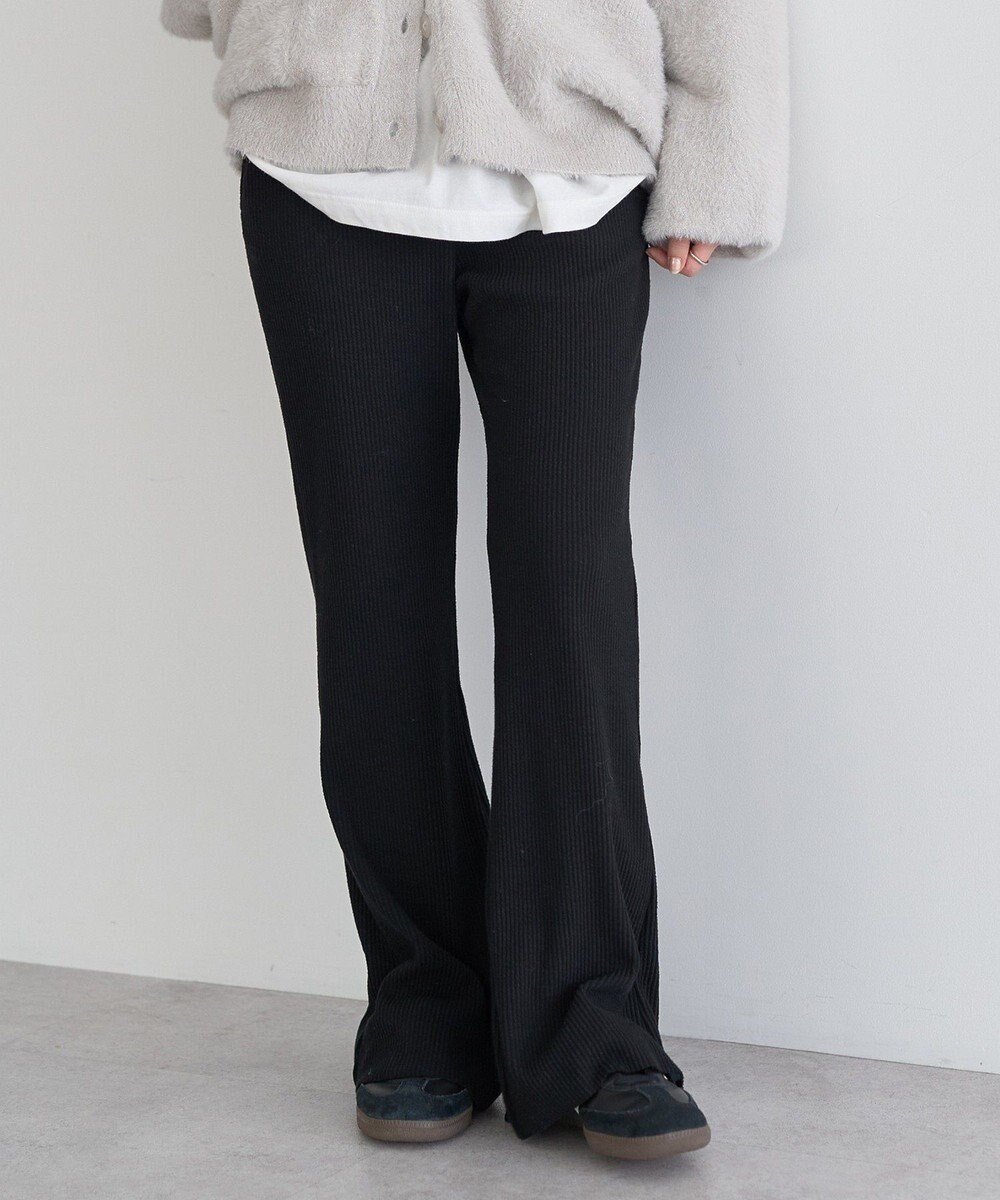 earth music&ecology セルフカットテレコフレアパンツ 