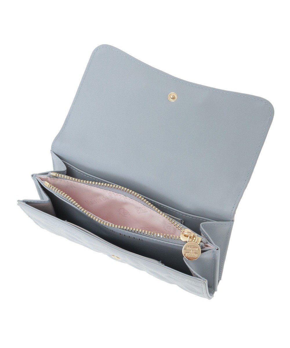 Maison de FLEUR リボンキルティングロングウォレット 