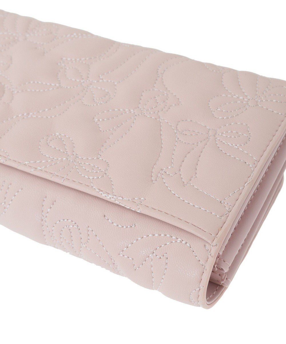Maison de FLEUR リボンキルティングロングウォレット 