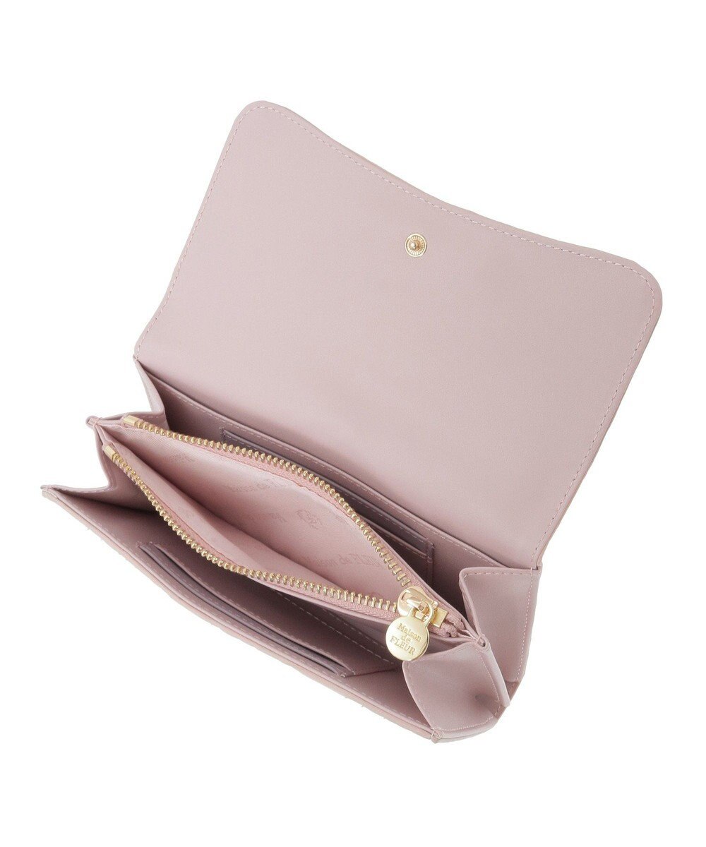 Maison de FLEUR リボンキルティングロングウォレット 
