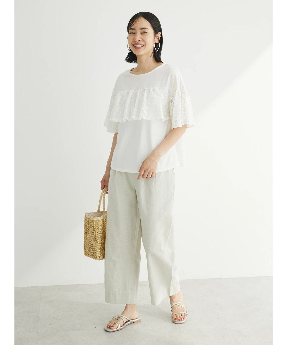 Green Parks インド 綿麻フロントタックパンツ 