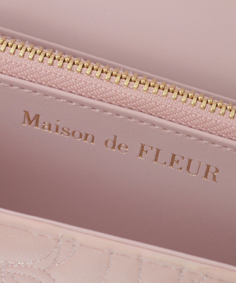 Maison de FLEUR リボンキルティングロングウォレット 