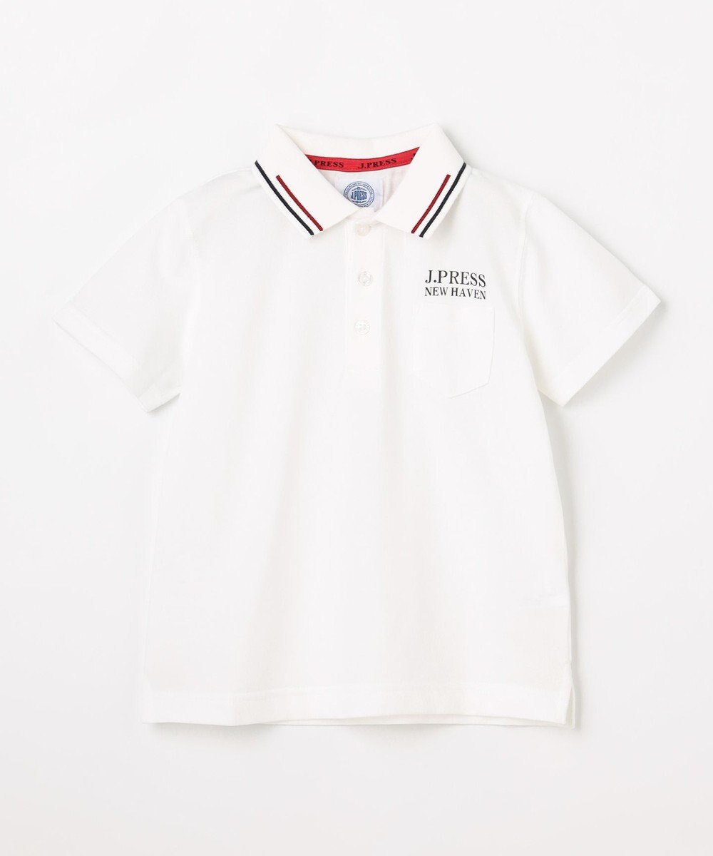 J.PRESS KIDS 【100-130cm】ダブルライン カラー 半袖ポロシャツ 