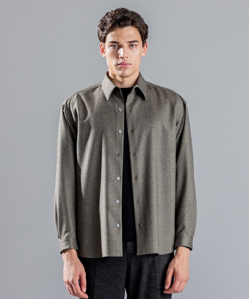 JOSEPH HOMME WOOL CASHMERE TWILL SHIRT 