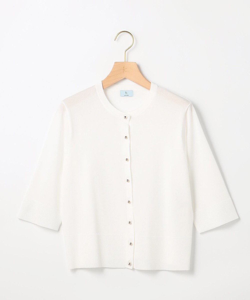 組曲 【先行予約】シアーニット5分袖 カーディガン 