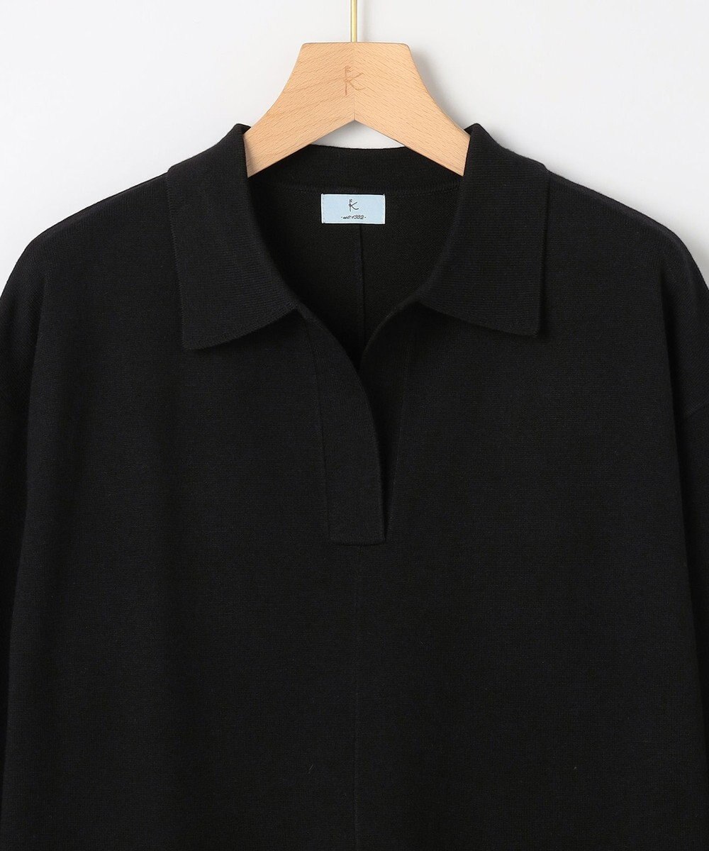 組曲 【加藤ローサさん着用】スキッパーニット ワンピース 