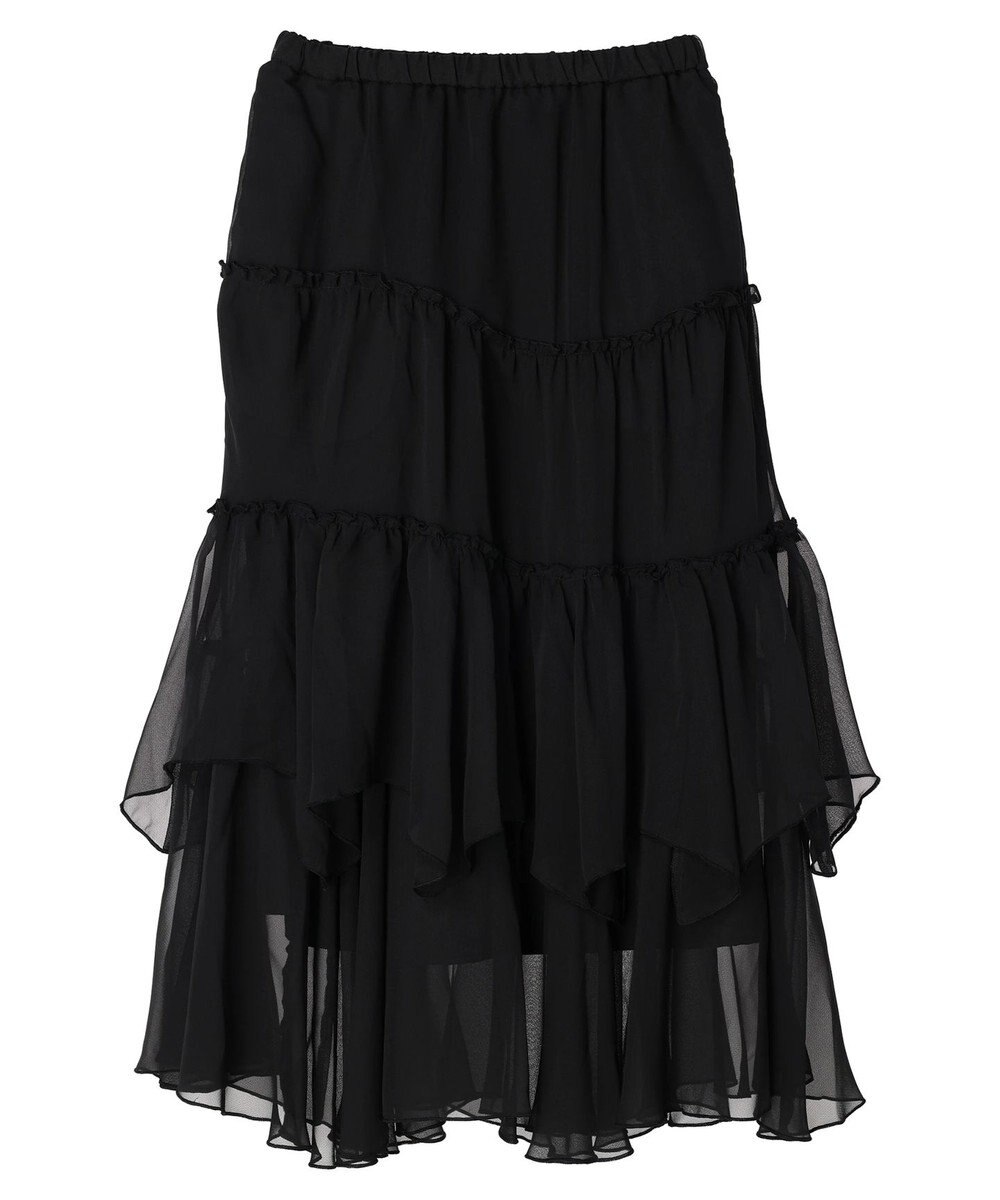 AMERICAN HOLIC 丈違いティアードフリルギャザースカート 