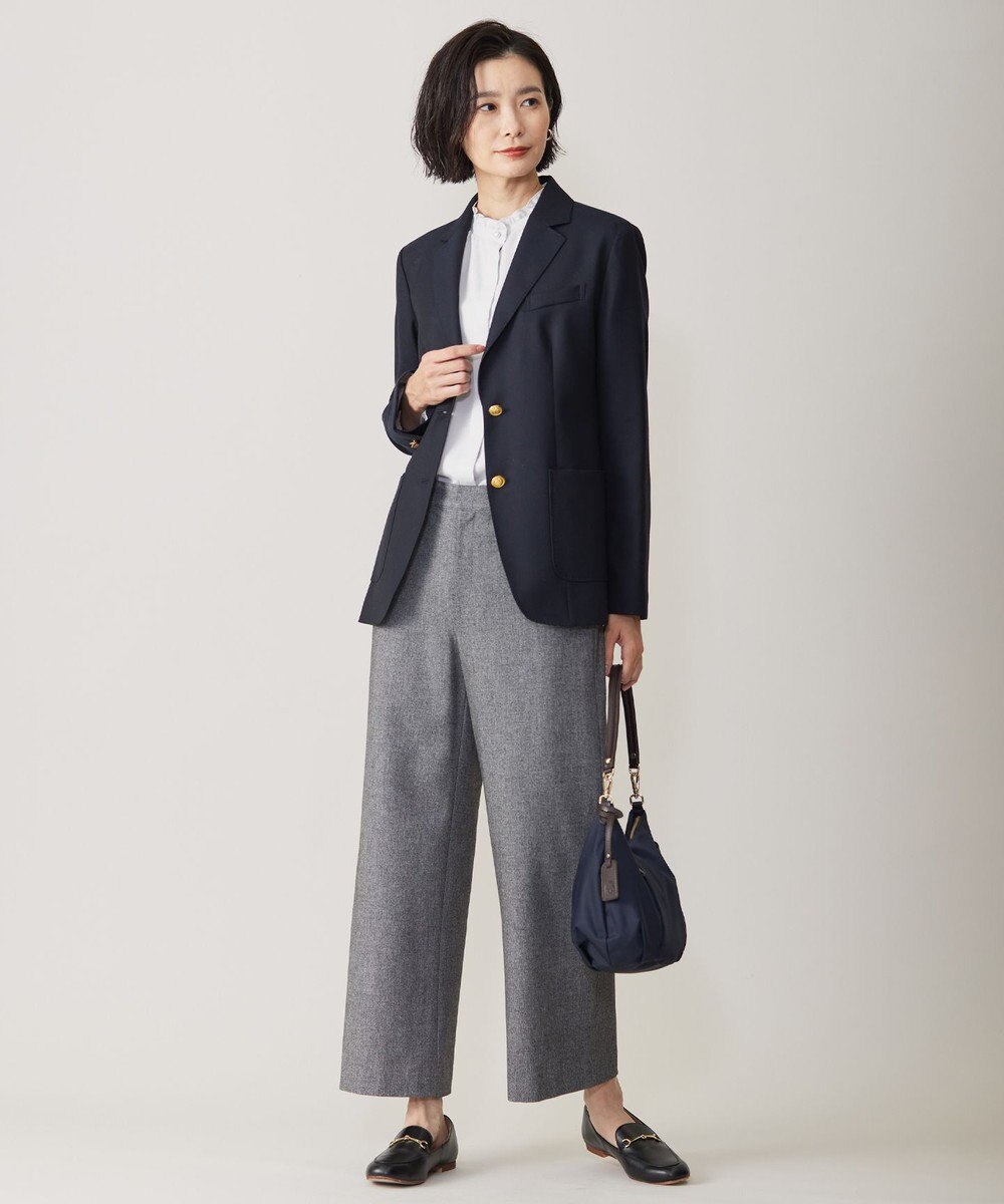 J.PRESS LADIES 【洗える】チェルビック セミワイド パンツ 