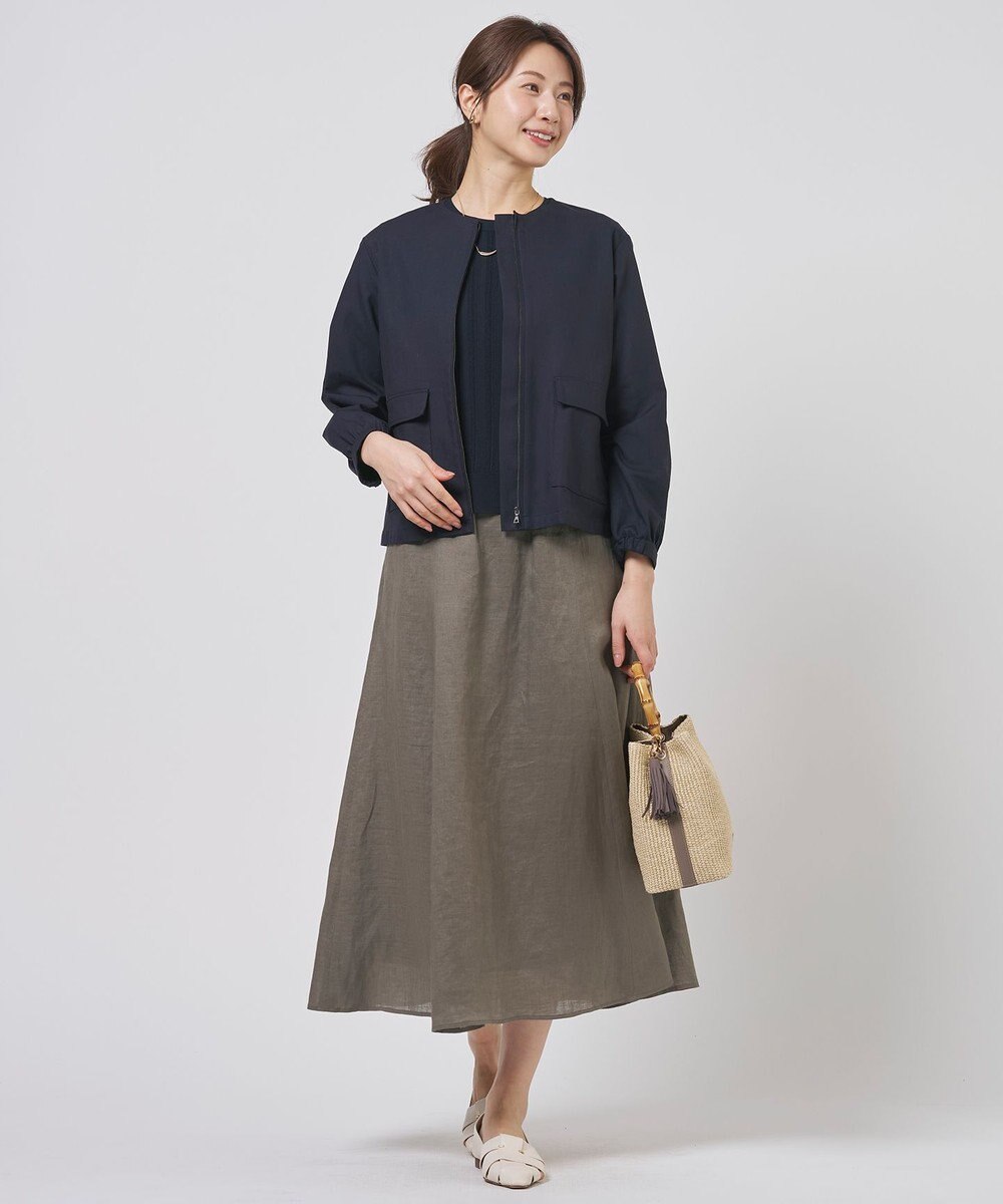 J.PRESS LADIES S 【WEB限定】リネン フレア スカート 