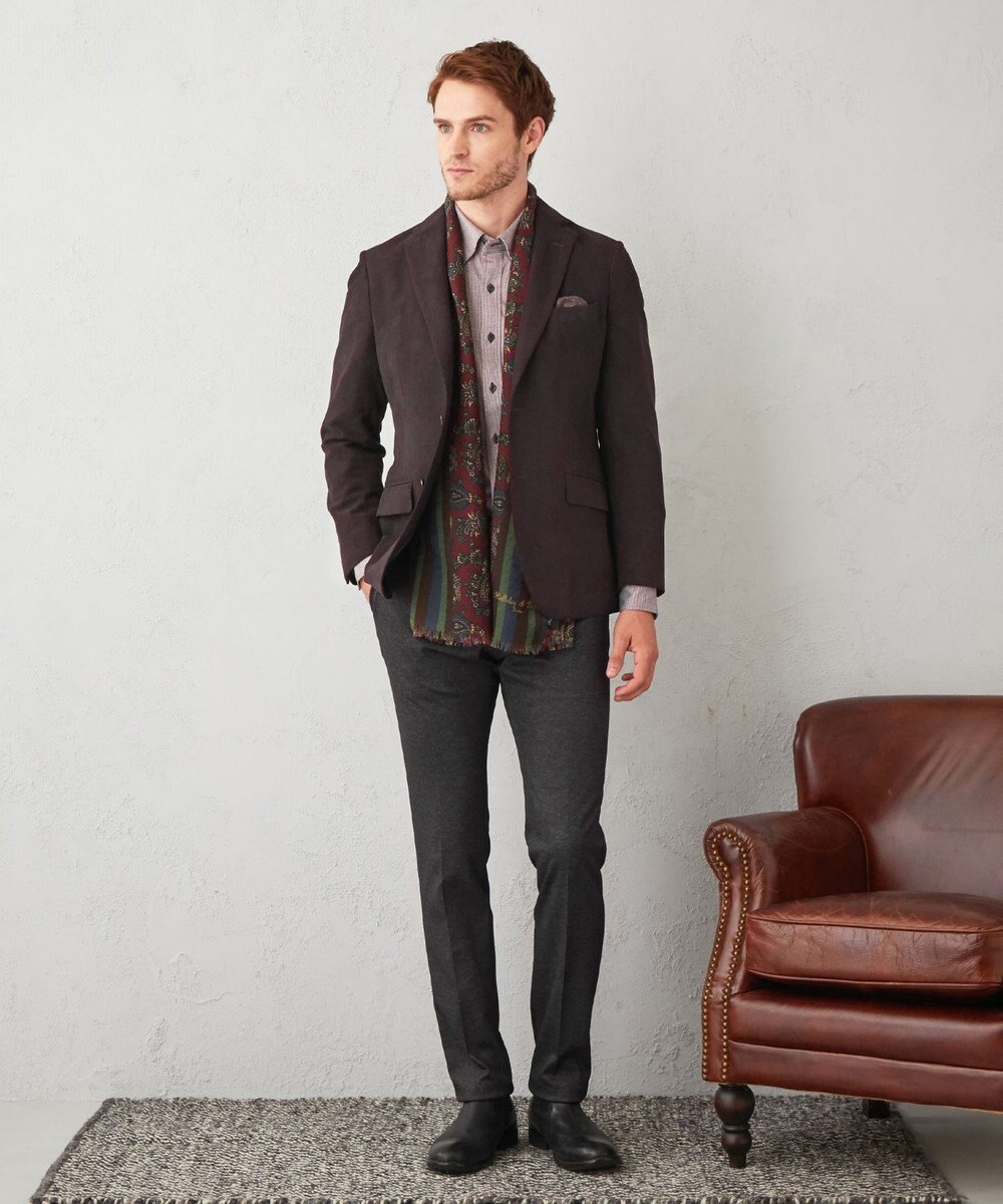 JOSEPH ABBOUD 【ウエストも伸びる】ツィーディージャージーストレッチ パンツ 