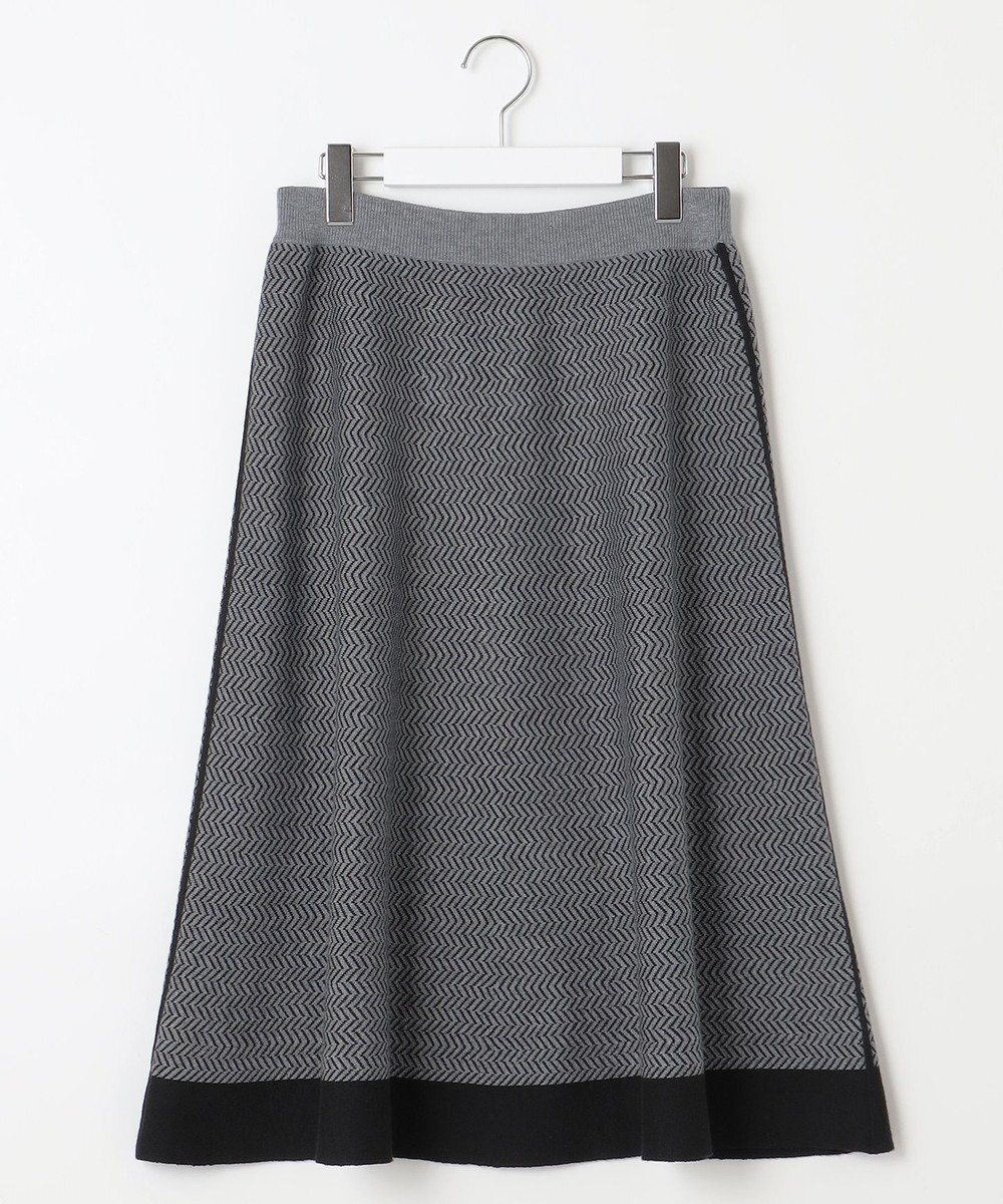 自由区 L 【WEB限定・マルチウェイ・洗える】ヘリンボーン柄リバーシブルニット セットアップ 