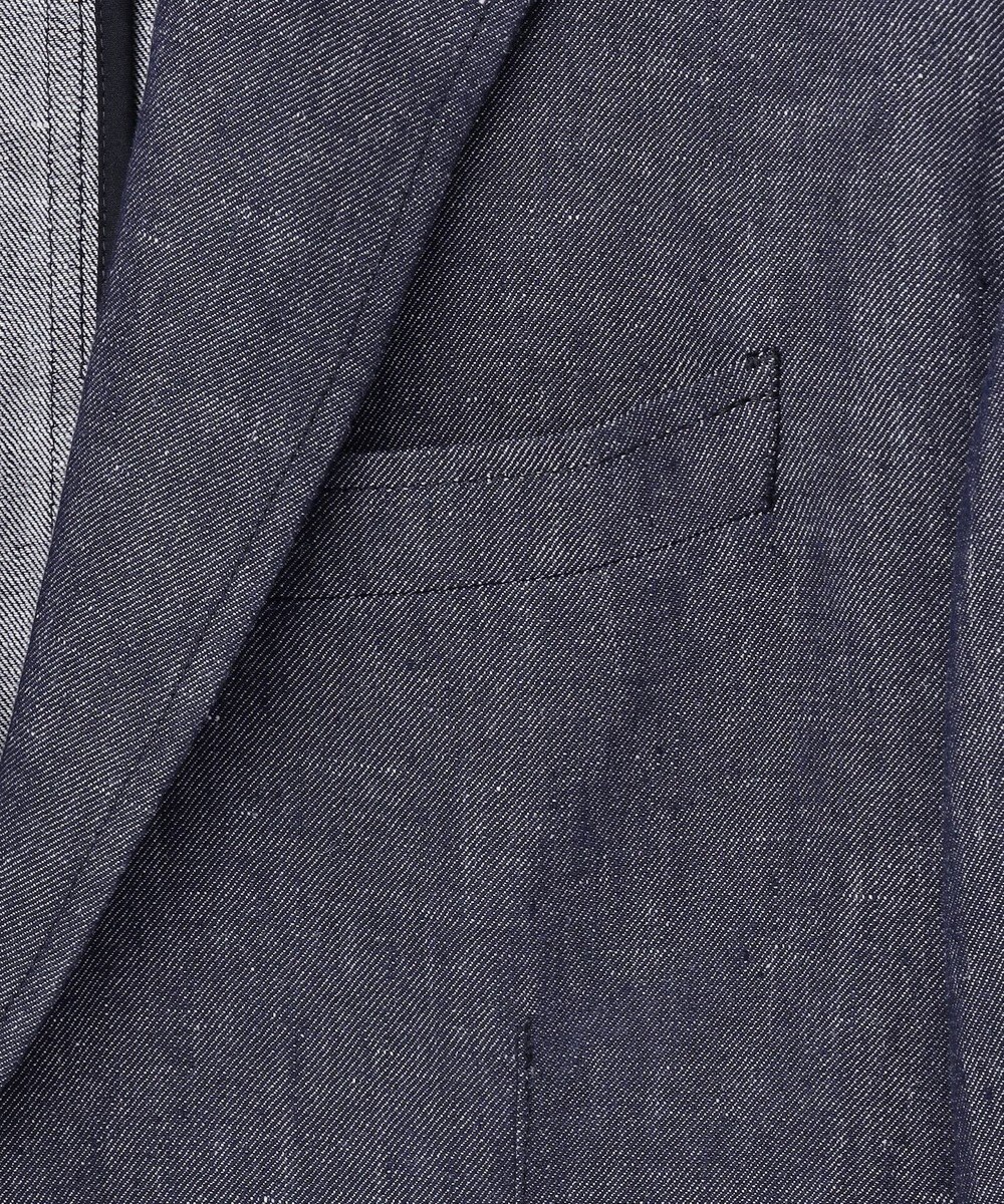 JOSEPH ABBOUD 【JAPANファブリック/セットアップ/清涼】LINEN DENIM ジャケット 
