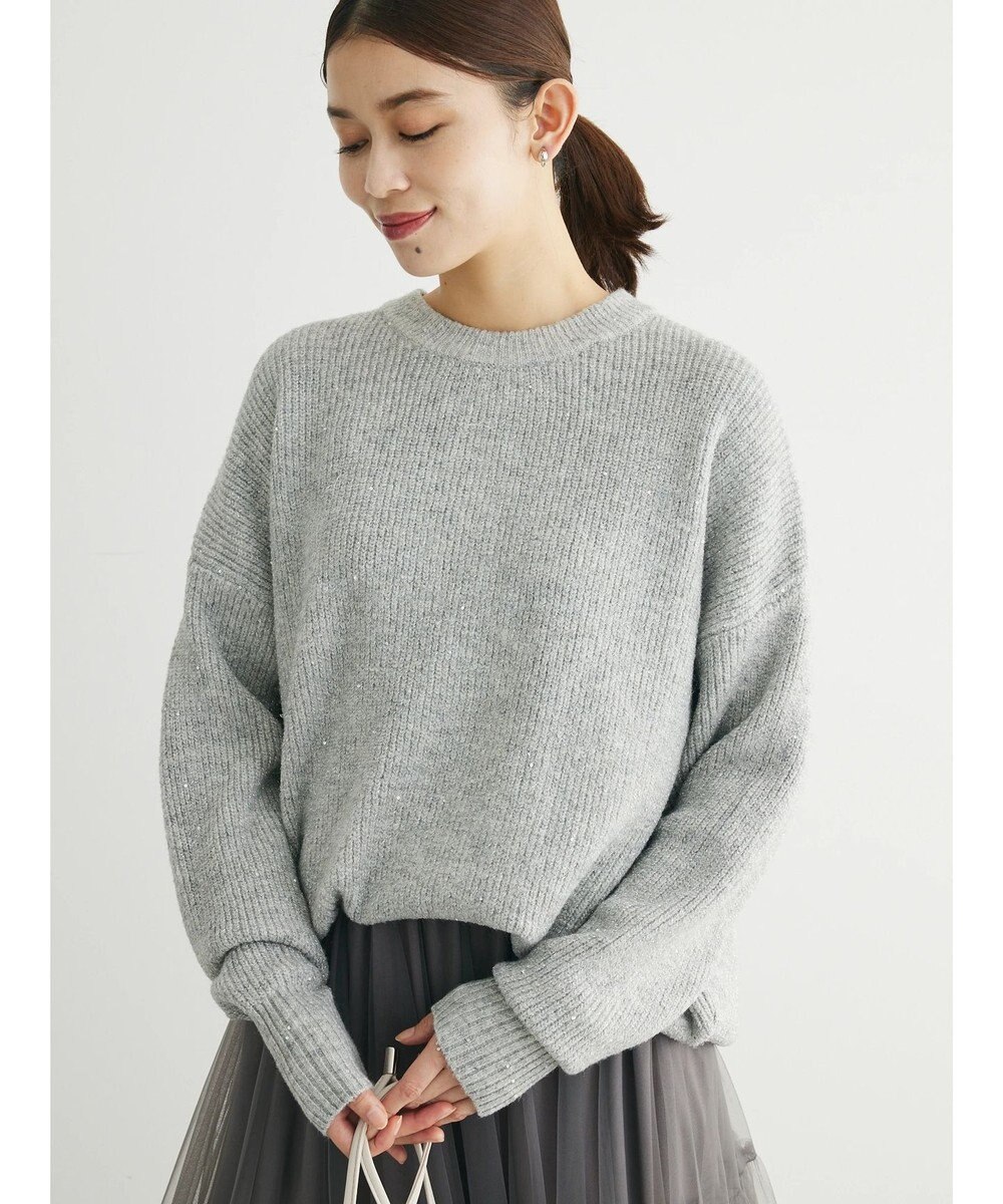 Green Parks ・Ｐｅｔｉｔ　Ｆｌｅｕｒ　ラメ＆スパンコールニット 