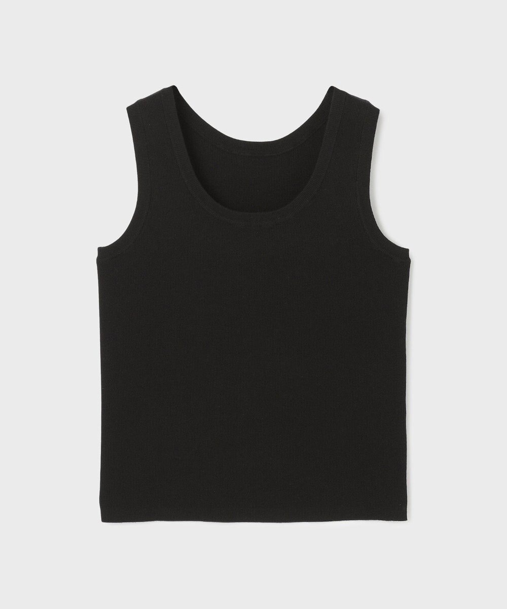 GRACE CONTINENTAL Uネックリブニットトップ 