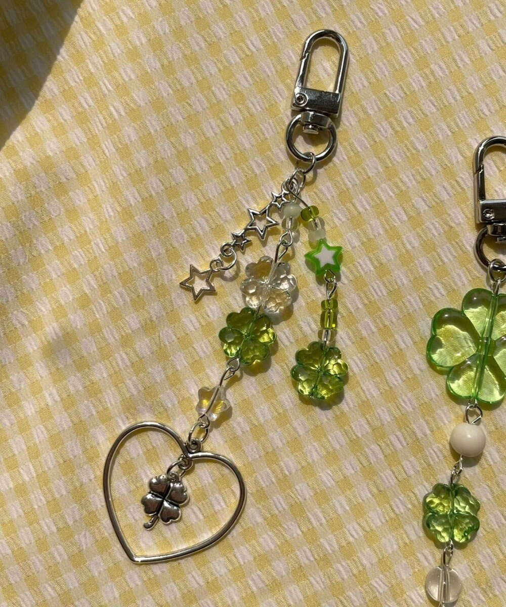 WEGO クローバービーズキーホルダー 