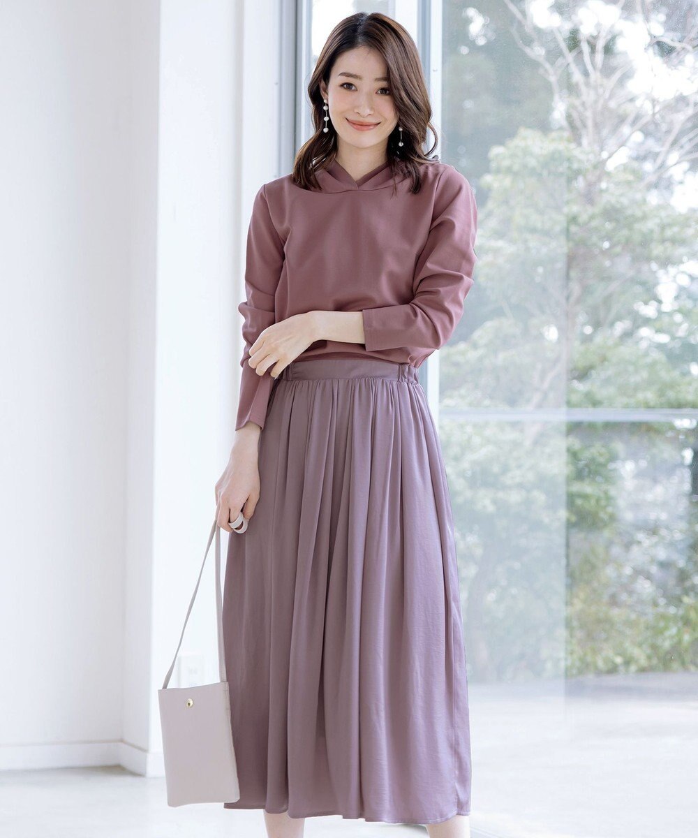 Tiaclasse 【洗える】パーカードッキングワンピース 