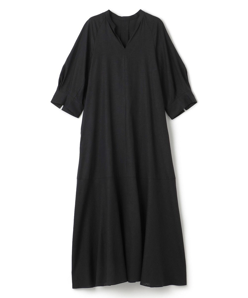 UNFILO 【洗える】リネンレーヨン カフタンワンピース 