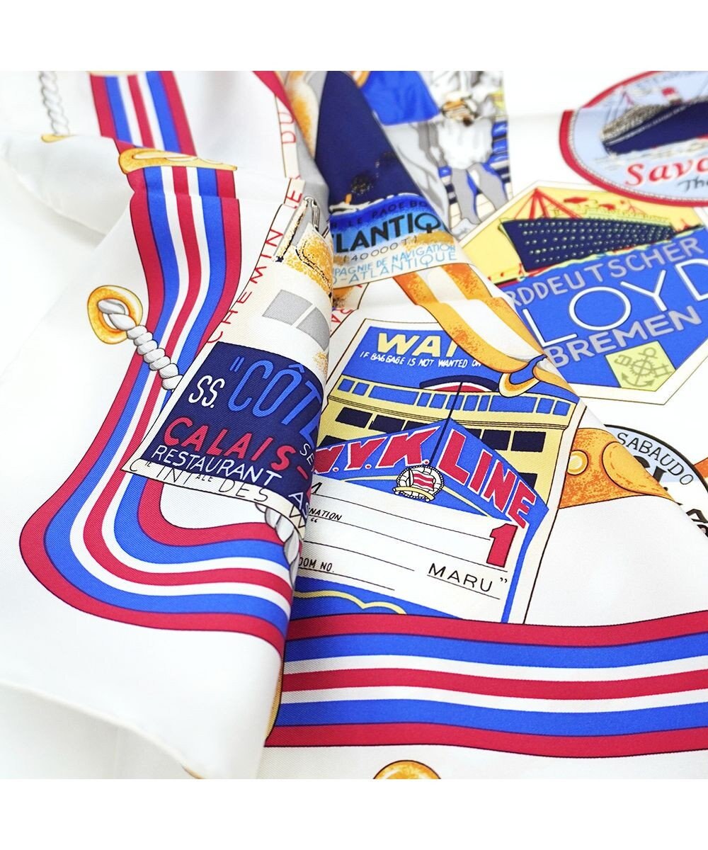 Marca ＜秋の新作！＞【 Marcaオリジナル】ボヤージュ 大判 シルクツイル スカーフ 